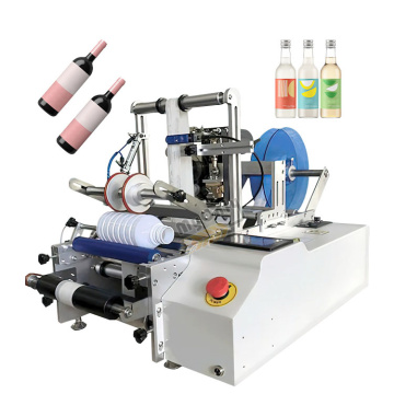 Pneumatic Adhesive Sticker Application Machine for Wine Bottles