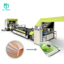 Mesin Laminating Flute Cardboard Bergelombang dengan Stacker