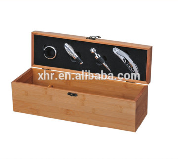 New hot product single bottle wine box accessories with bamboo