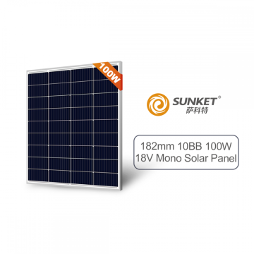 Pannello solare personalizzato da 182 mm da 182mm 100w mono
