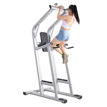Leg raise exercise knee up dip fitness rack
