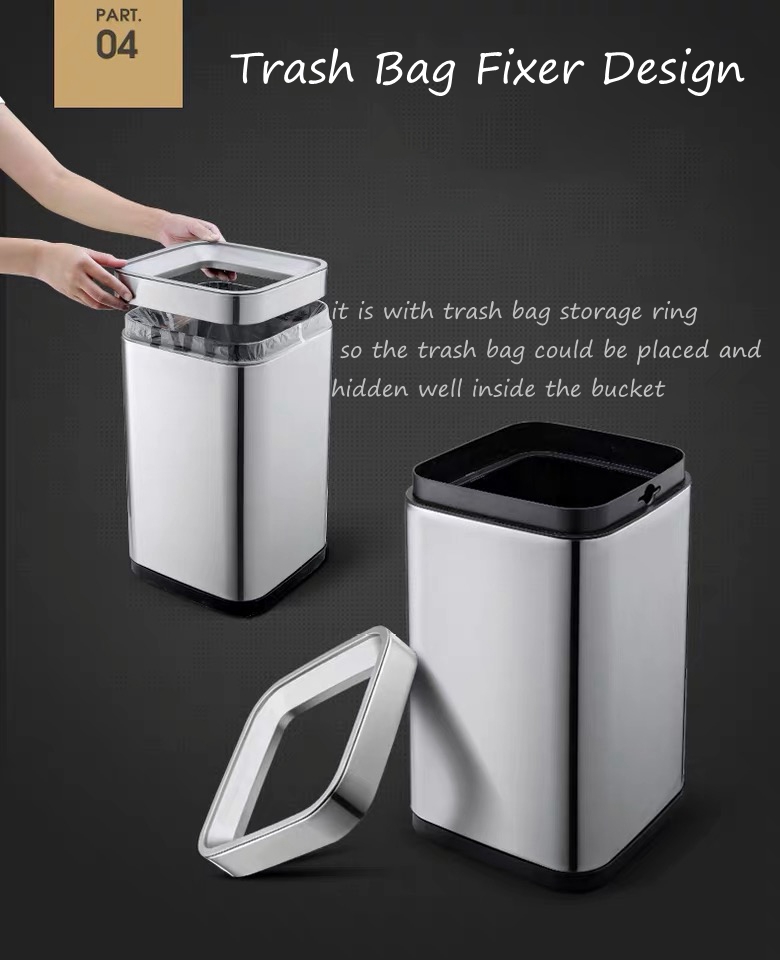 Trash Can with Trash Bag Fixer