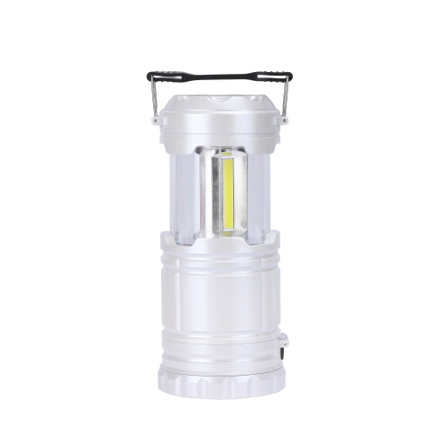 કોબ સંકુચિત તેજ મલ્ટિફંક્શન 3*એએ ડ્રાય બેટરી ટાઇપ એલઇડી એબીએસ પ્લાસ્ટિક કેમ્પિંગ લાઇટ્સ લેમ્પ