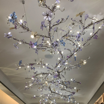 Modern Frosted Crystal Bell Flower Pendant Light - Rose Gold Chandelier for Weddings