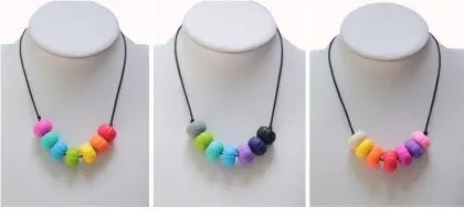 Silicone Bead teething necklace for mom Dishwasher Safe