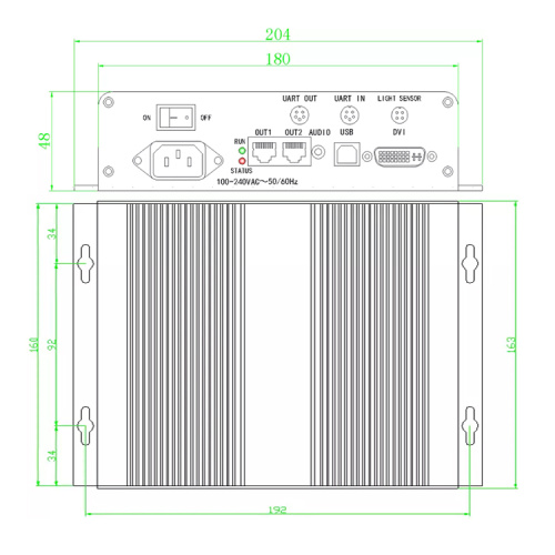 NOVASTAR MCTRL300 CONTROLADOR DE DISPLHA DE LED CAIXA