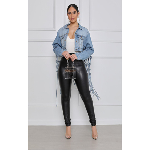 Young Girl Crop Denim Jacket Jean jacket for women Supplier