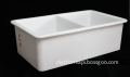 Low Price Wholesale White Ceramic Double Bowl Farmhouse Kitchen Sinks