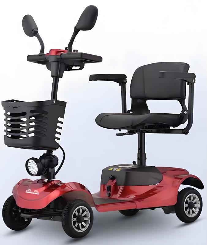 Elderly people use four wheeled vehicles for commuting