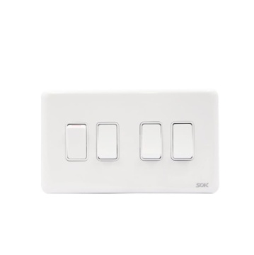 4Gang 1Way Light Switches 147mm 16A wall switch