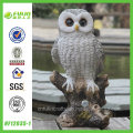 Âm thanh kiểm soát ánh sáng Owl mắt nhựa bức tượng ở gốc cây (NF12035-1)