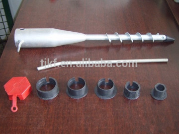ground screw pole anchor for fence