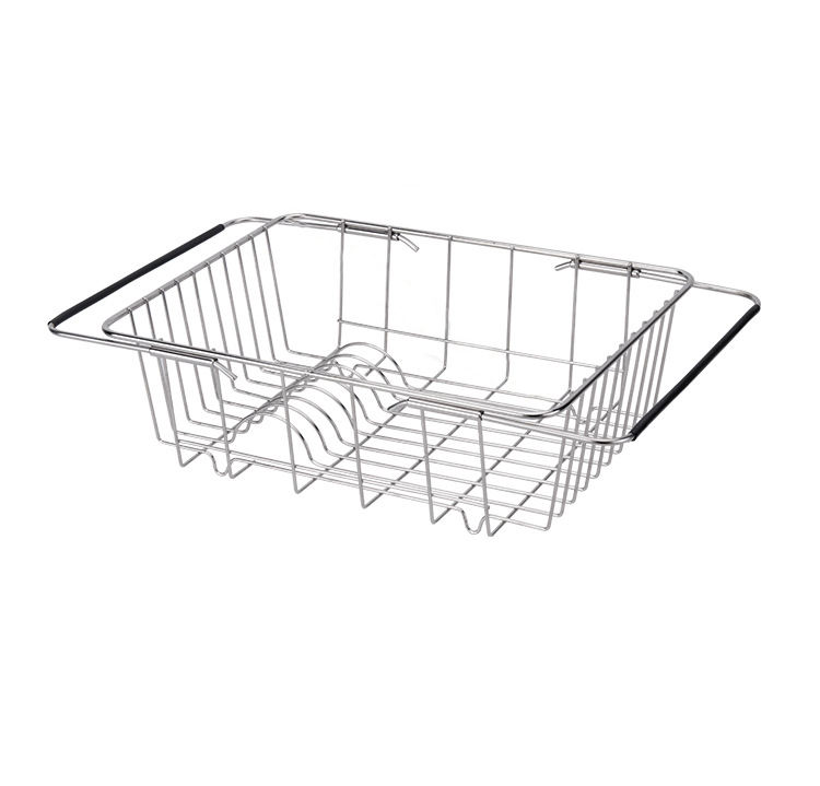 Stainless steel adjustable draining hang baskets