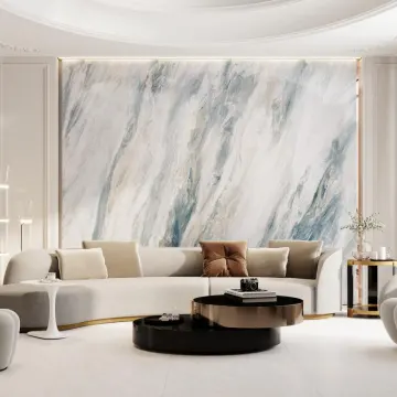 Modern Design: 900x2700mm Large Size Glossy Sintered Stone Tiles for Indoor Living Room TV Wall Background and Desktop Decorations - Villa & Hotel Tiles