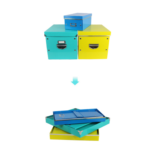 APEX Foldable Files Storage Bins with Lids Handle
