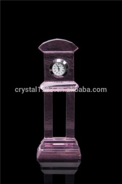 2016 Hot Pink Crystal Clock for Wholesale
