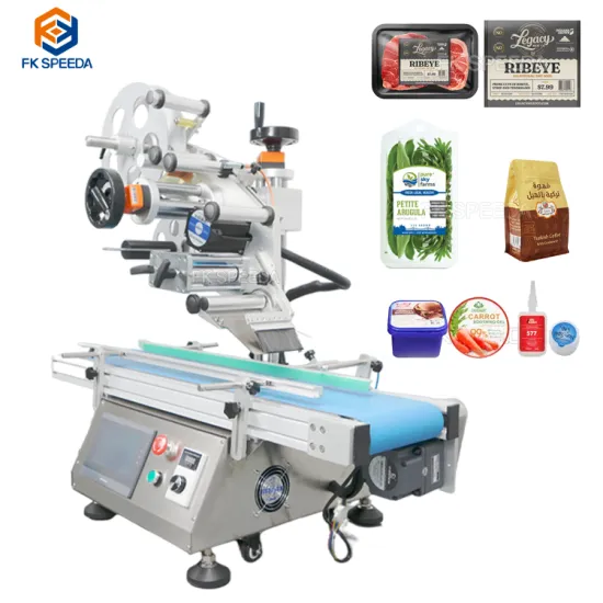 Automated Labeling Machine for Plastic Pouches, Ideal for Cosmetics Industry