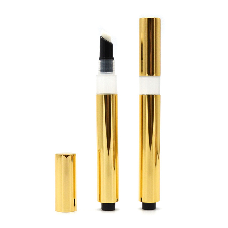 3 ML lipstick tube click lip gloss tube gold empty cosmetic pen