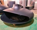hanging round shape wood stove fireplace