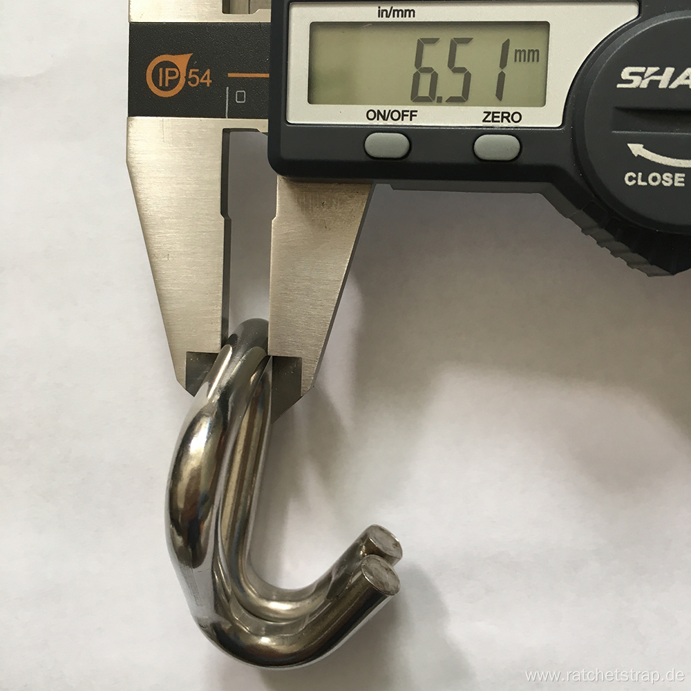 25MM Stainless Steel 304/316 Double J Hook With 800kgs