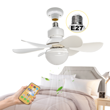 Modern Dimmable LED Ceiling Fan Light with Remote Control and Color Temperature Adjustment