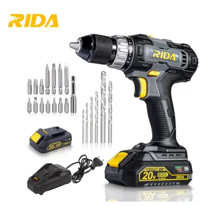 RIDA 20V Cordless Power Drill: A Versatile Battery-Operated Screwdriver and Hand Drill