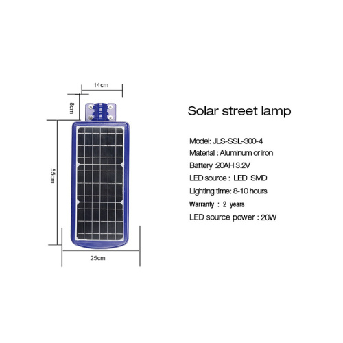 All in one solar powered led street lighting