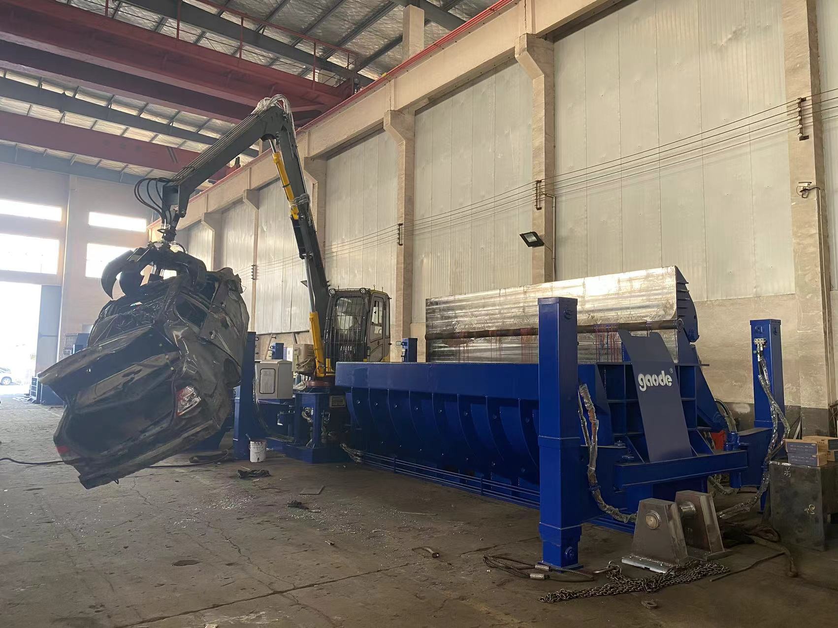 CE Mobile Scrap Metal Baler Mounted On Trailer