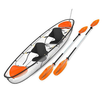 Clear Kayak: Transparent Plastic Canoe for 2 People with Customized Size