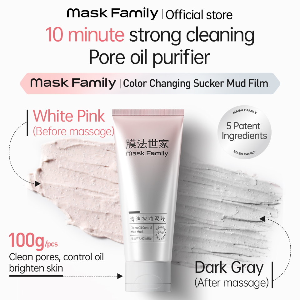 MASK FAMILY Pore Cleansing and Oil Control Charcoal Mud Mask