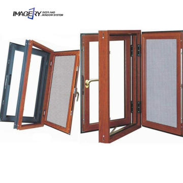 Swing-Open Aluminum Casement Window with Stainless Steel Screen Netting - Burglar-Proof Windows for Bedrooms
