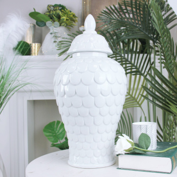 Vase di decorazione per la casa del barattolo di zero bianco nordico - centrotavola floreale da 18 pollici