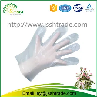 Printed pet waste pe gloves with easy tie handle
