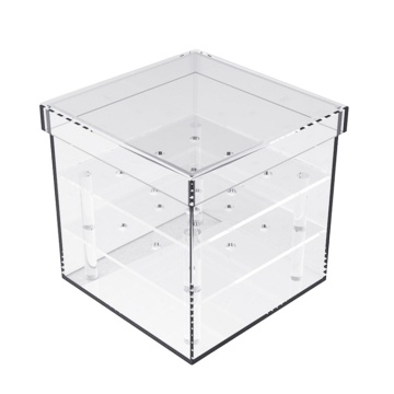 Clear Acrylic Rose Flower Box - Wedding Decor, Water Holder, Flower Pot, and Organizer