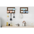 Wooden Key Holder Mug Rack for Wall