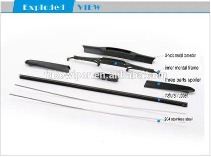 New auto parts hybrid wiper blade brand universal silicon rubber blade