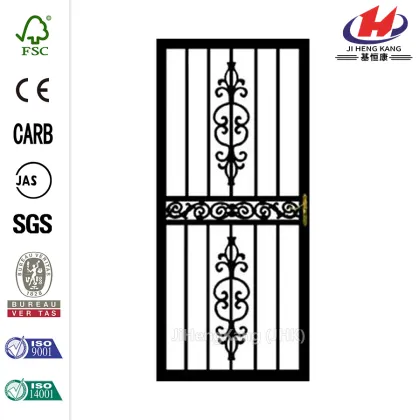 105 Series Black Hinge Left Van Gogh Security Door