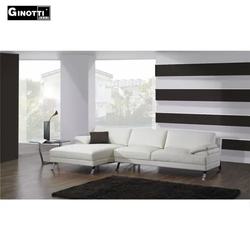 Natuzzi Style White Corner Leather Sofa, High Quality Natuzzi Style