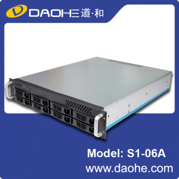 Hot Sale 2U 8bay 550mm length for Surveillance Rackmount Chassis