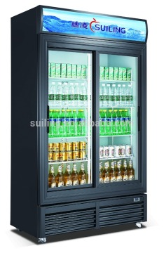 upright supermarket sliding Door chiller freezer LGF-800S