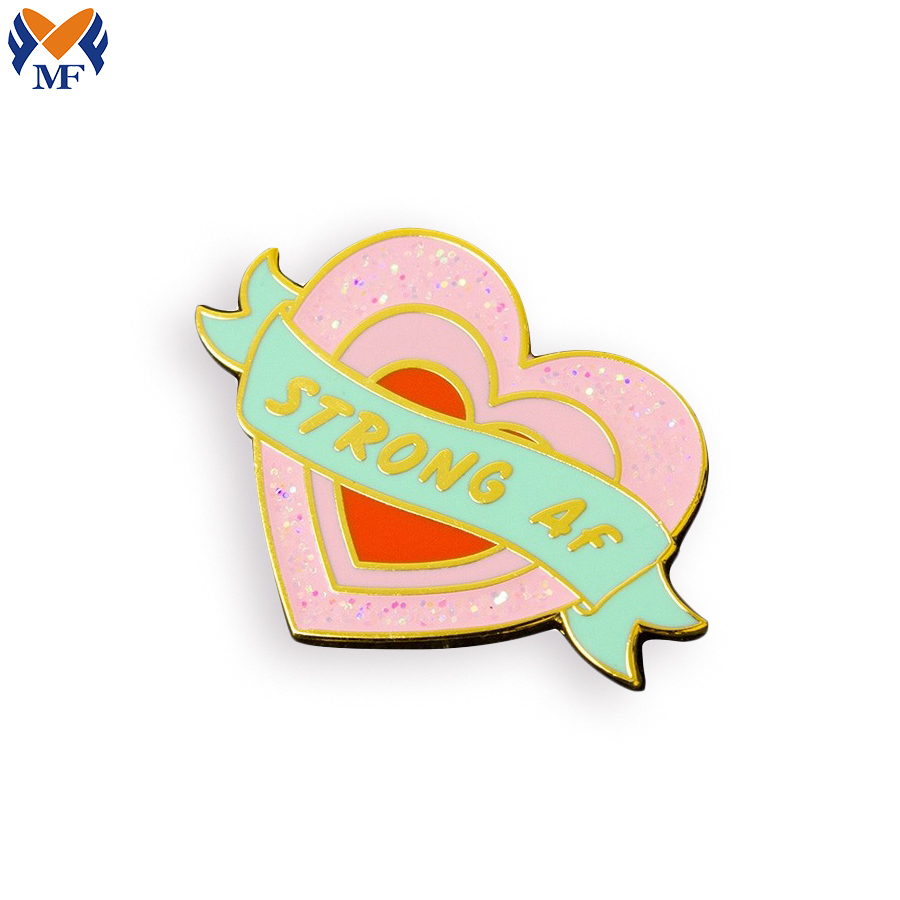 Personalized Heart Shaped Pin Badges For Jacket