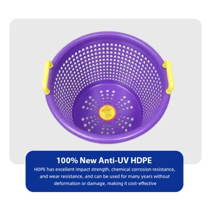 Polyethylene Plastic Shrimp Fish Basket with Handle