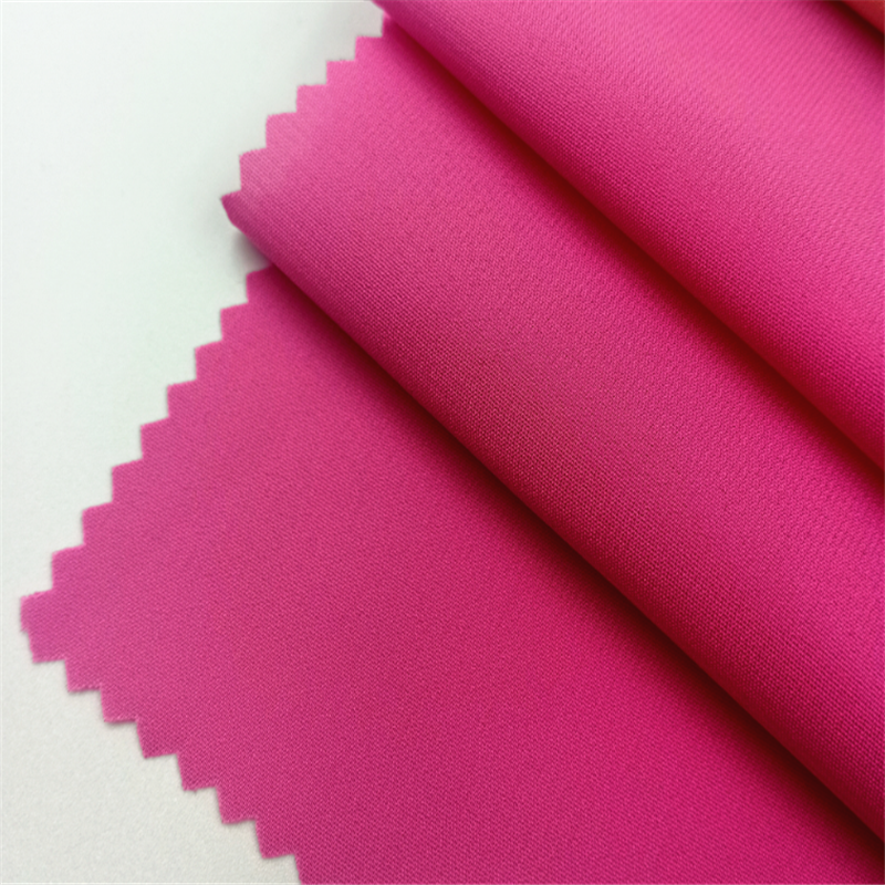Polyester Spandex Red Chiffon