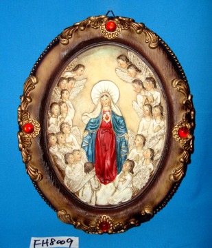 Religiöse Harz-Plakette für Weihnachtsdekoration