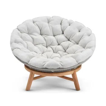 Modern Design Outdoor Waterproof Fabric Garden Sofa & Teak Lounger Chair