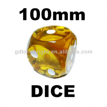 transparent Big Dice with Dot