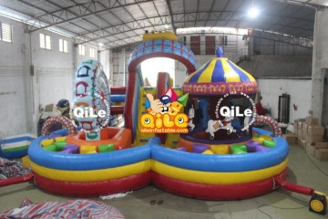 inflatable clown funland/inflatable indoor playground/giant inflatable city from QILE
