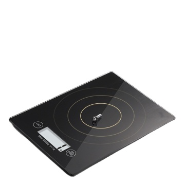 BLACK LCD Touch Screen Digital Kitchen Scale for Food Weighting - 5Kg/11Lb