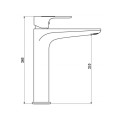 Tall single handle basin tap mixer