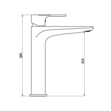 Hoher Einzelgriff-Becken-Tap-Mischer